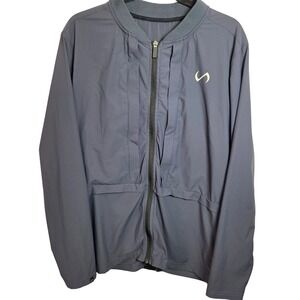 TLF gray mockneck lightweight activewear jacket Size Medium